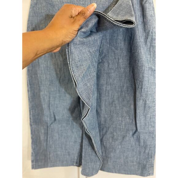 J. Crew Chambray Skirt - Womens Size 2 - Blue - Picture 3 of 6